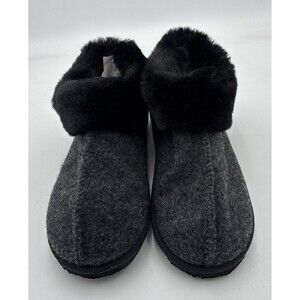 Primark Women's Grey Furry Memory Foam Slippers (Size 8/9)